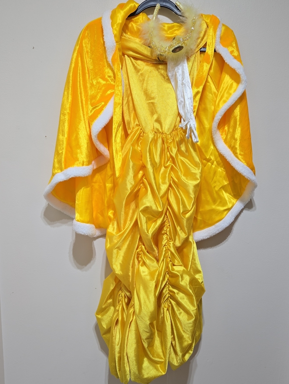 Belle Rubie's Kid's Costume. Cape, Dress, Crown & Gloves Set